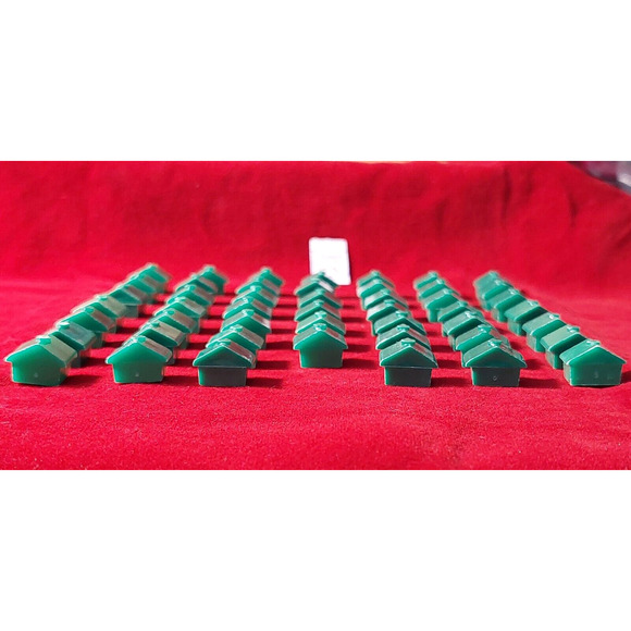 Monopoly Replacement Pieces including 24 Hotels - 48 Houses - 2 Dice - 8 Tokens - Picture 2 of 16
